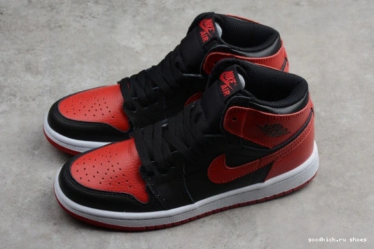 OG  Black Red Kid 001 Jordan Air 555088 001 1 Retro  Banned 555088 Kids High Bred 0301